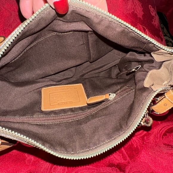 Coach #2172 tone Tan Signature shoulder bag with Leather Good Condition 12”x7” - Picture 8 of 9